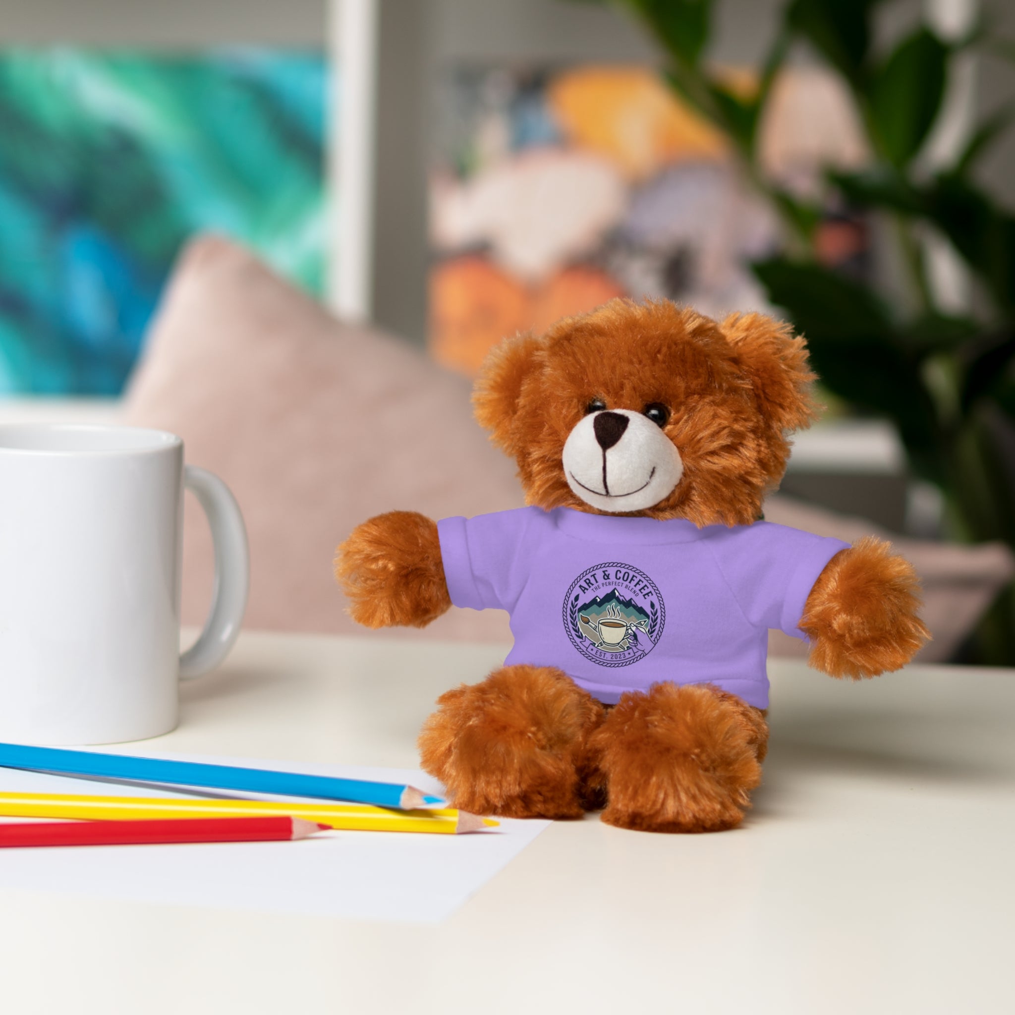 Green Bear Plush with 'Lake Cottage' Tee — Cute Gift Teddy for Kids & Cottage Lovers