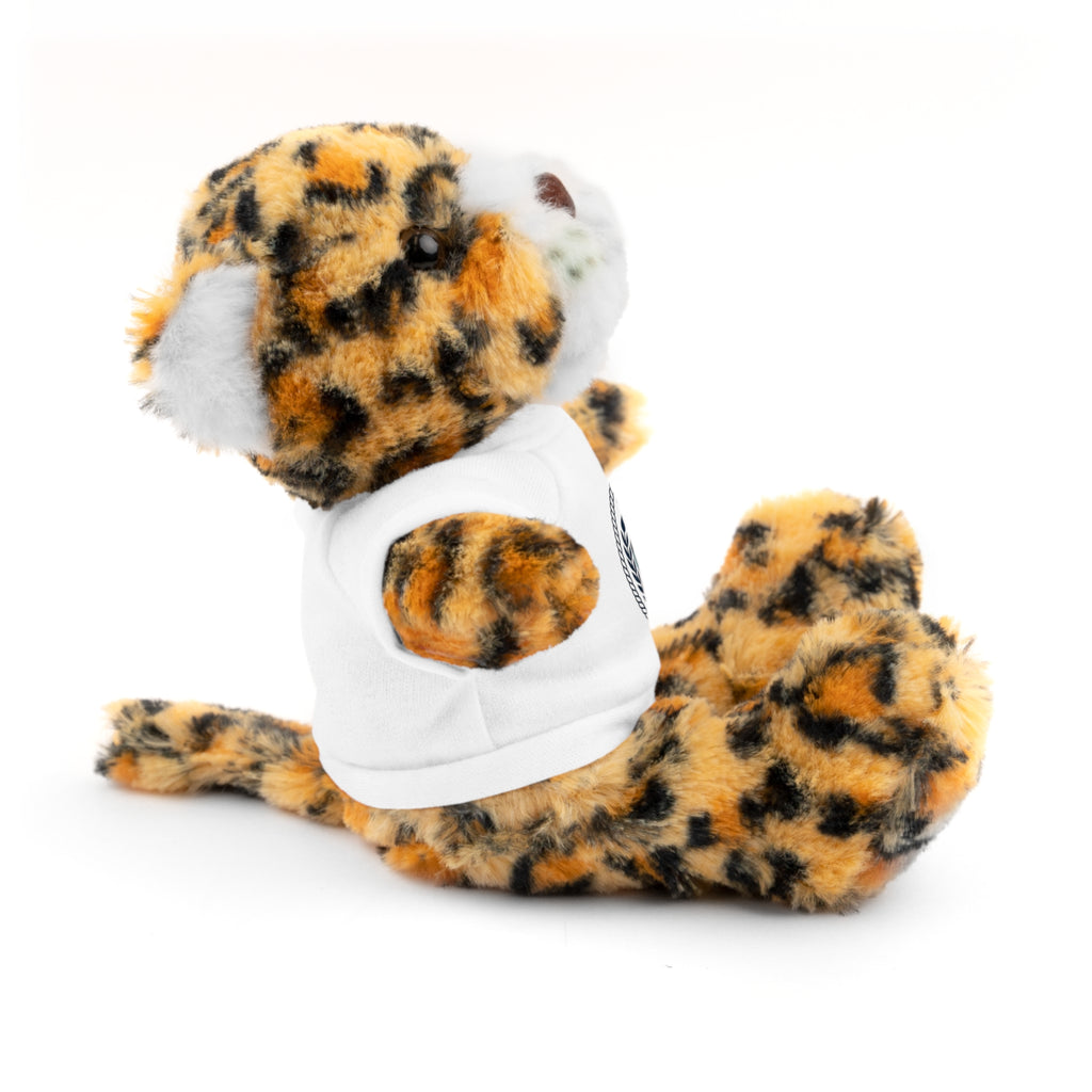 Plush Bear with 'Cats & Coffee' Tee - Cute Gift Teddy