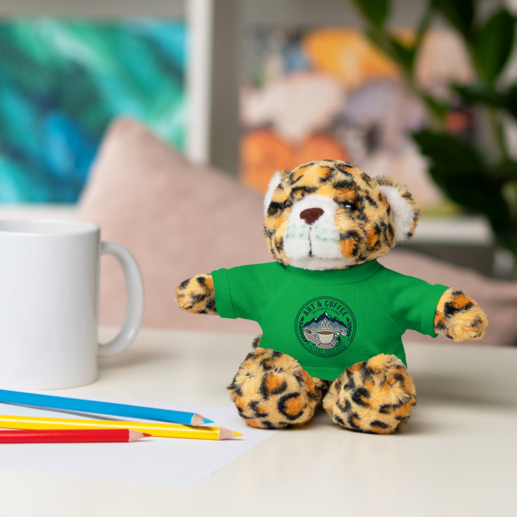 Green Bear Plush with 'Lake Cottage' Tee — Cute Gift Teddy for Kids & Cottage Lovers