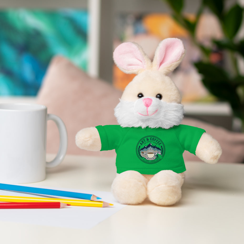 Green Bear Plush with 'Lake Cottage' Tee — Cute Gift Teddy for Kids & Cottage Lovers