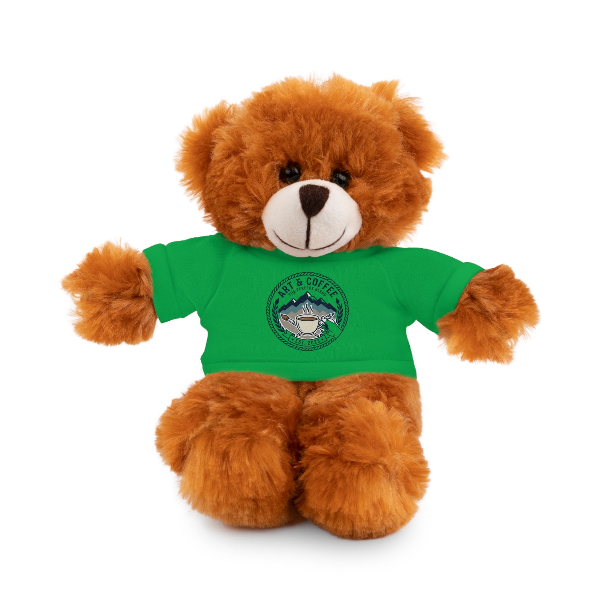Green Bear Plush with 'Lake Cottage' Tee — Cute Gift Teddy for Kids & Cottage Lovers