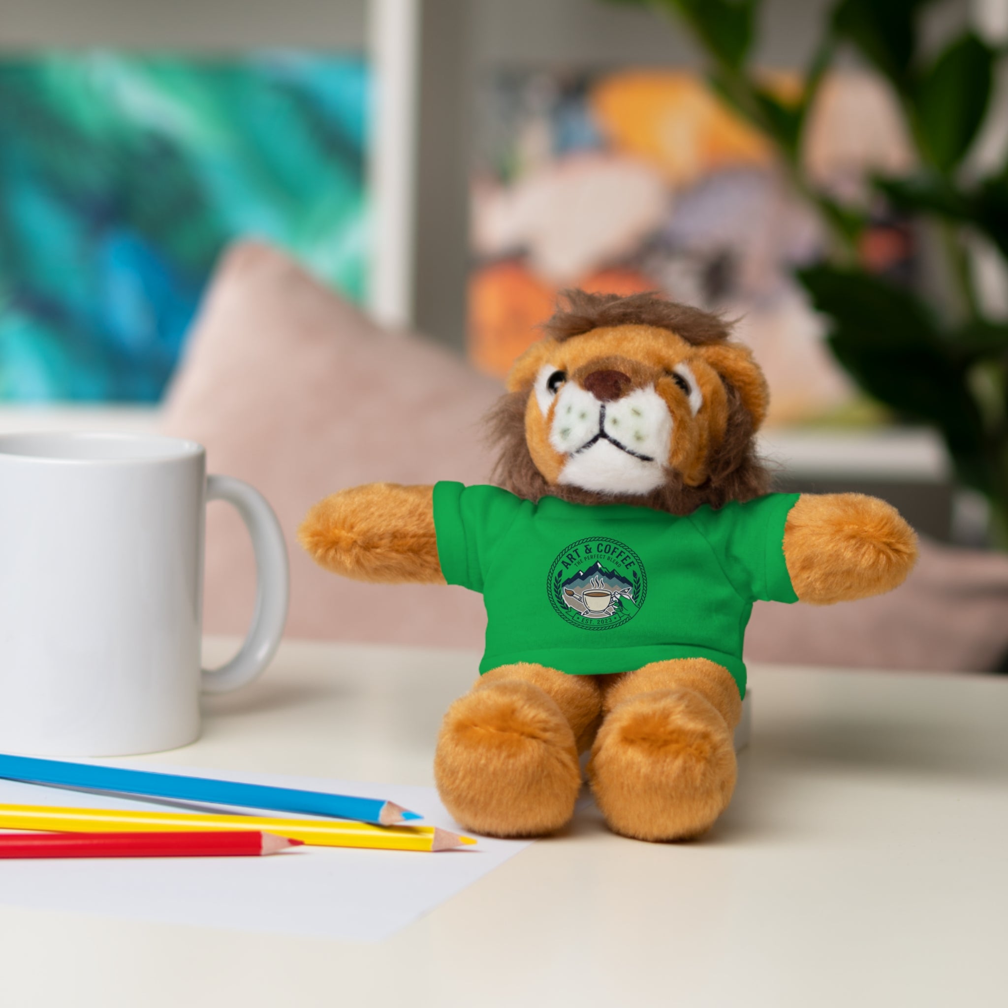 Green Bear Plush with 'Lake Cottage' Tee — Cute Gift Teddy for Kids & Cottage Lovers