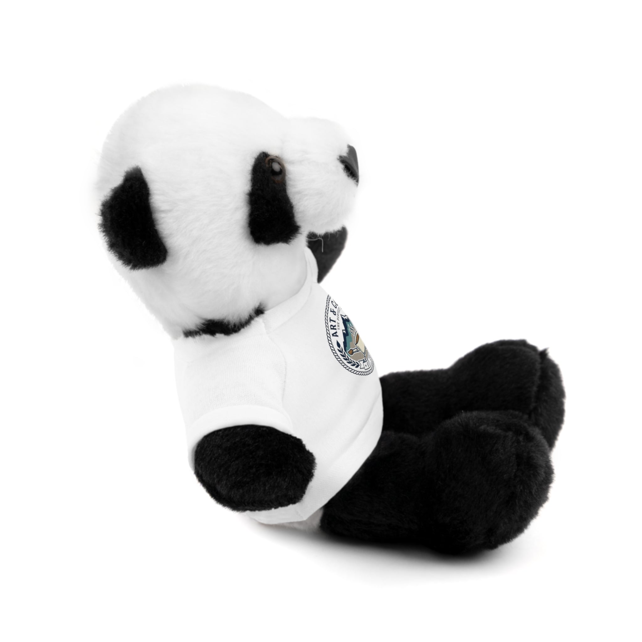 Plush Bear with 'Cats & Coffee' Tee - Cute Gift Teddy