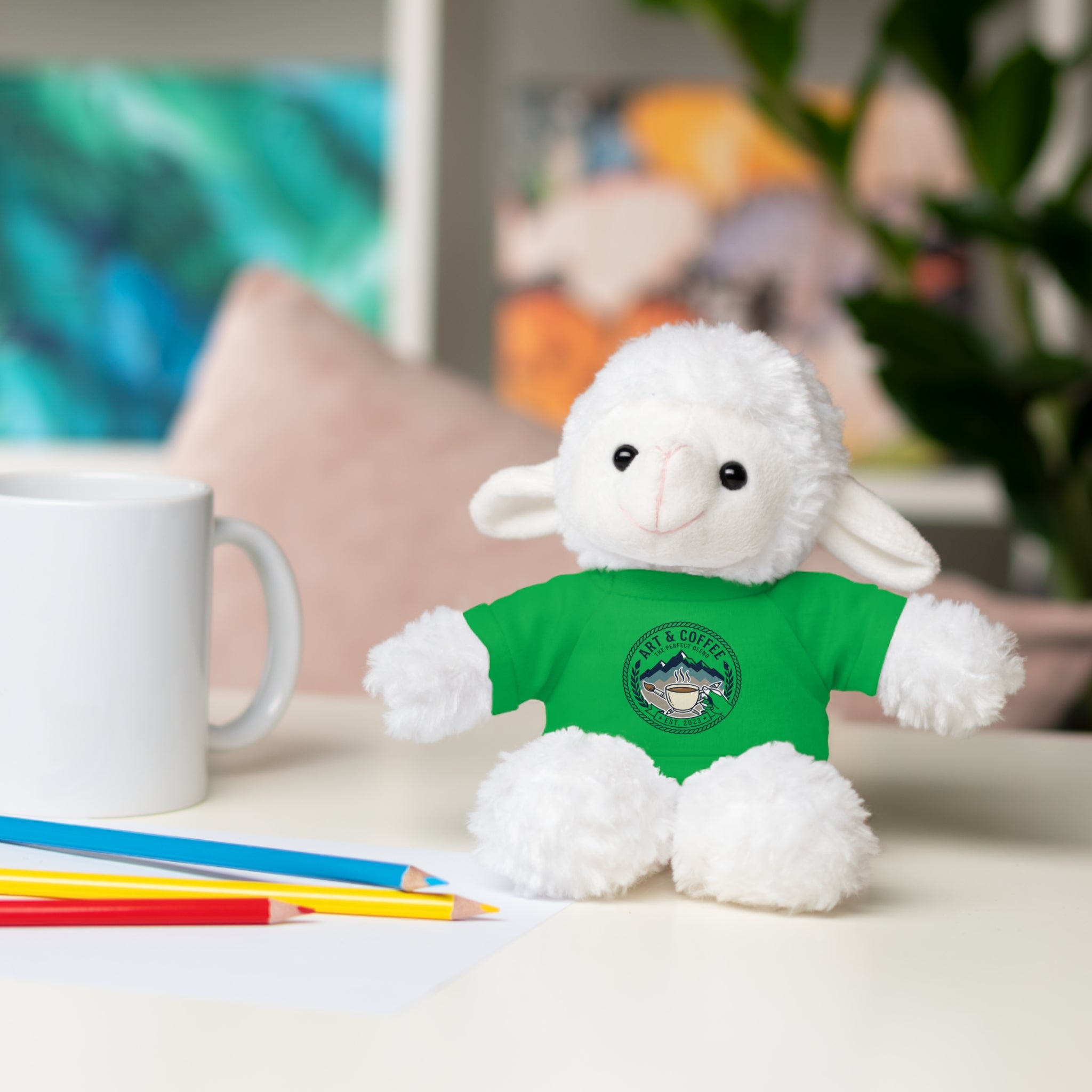 Green Bear Plush with 'Lake Cottage' Tee — Cute Gift Teddy for Kids & Cottage Lovers